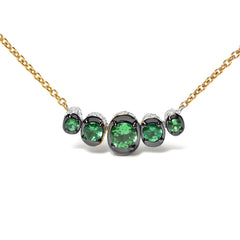 18K Rose Gold Tsavorite Necklace