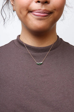 18K Rose Gold Tsavorite Necklace