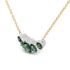 18K Rose Gold Tsavorite Necklace